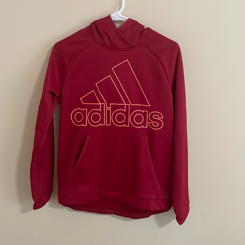 Red Adidas hoodie/ sweater
